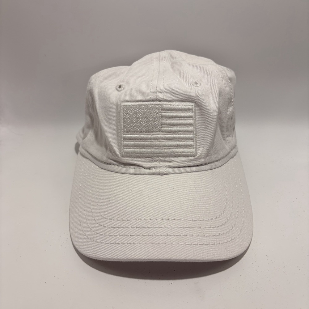 Academy Sports Outdoors American Flag Embroidered White Baseball Cap Hat Mens